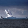 Baltijos jūroje Rusijos karo laivai atliko raketų leidimo ir artilerijos šaudymo pratybas
