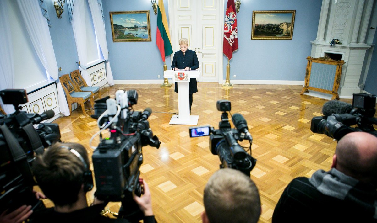 D. Grybauskaitė in the presidential palace