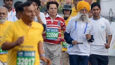 Šimto vienerių metų maratonų bėgikas Faudža Singhas