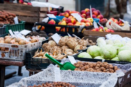 Vaisiai ir daržovės Kalvarijų turguje