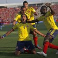 Atrankoje į PČ taškus prarado Argentina ir Urugvajus, dar vieną pergalę įsirašė Kolumbija