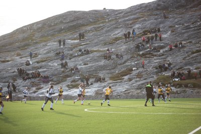 Grenlandija: futbolas Šiaurėje tarp ledynų