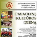 Plungės kultūros centre bus švenčiama pasaulinė kultūros diena