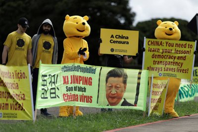Protestai prieš Kinijos reakciją į koronavirusą Brazilijoje