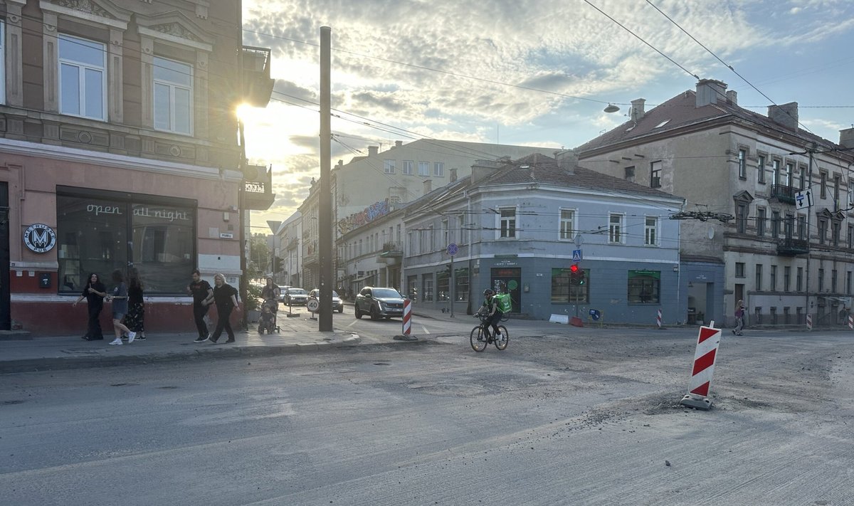 Vilniaus Pylimo gatvės remontas skandina Senamiestį dulkėse