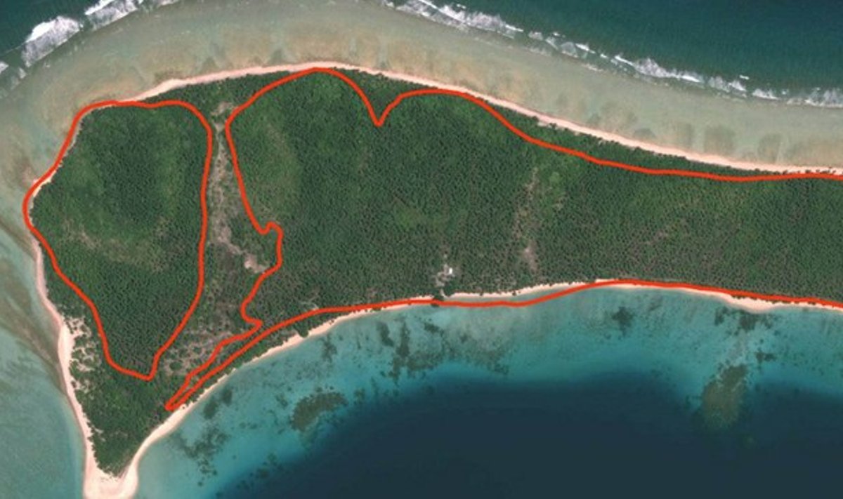 Jeho sala šiandien ir kaip atrodė 1943 metais (raudona linija)