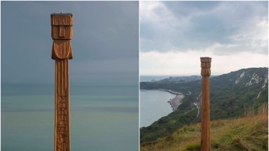 Gyventojus glumina Anglijoje paslaptingai išdygusi medinė skulptūra: ant jos užrašytas Perkūno vardas