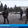 Sumaištis Luhanske – centrą užėmė ginkluoti žmonės be skiriamųjų ženklų