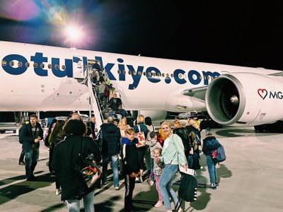 Naktinis reisas ypatingo dydžio lėktuvu į Antaliją