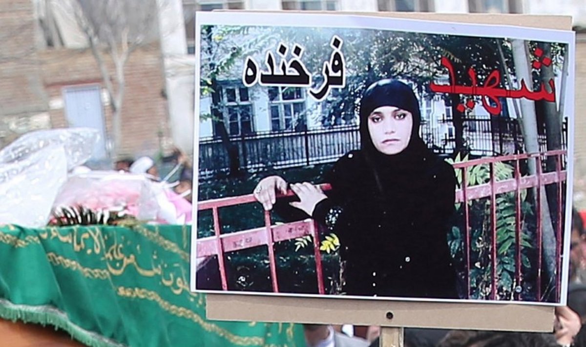 Protestas dėl nužudytos Farkhundos