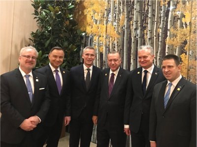 G. Nausėdos, kitų Baltijos šalių, Lenkijos ir NATO vadovo susitikimas su R. T. Erdoganu