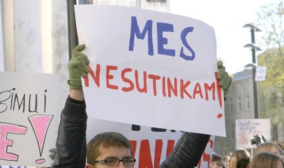 Studentų protesto akcija Kaune