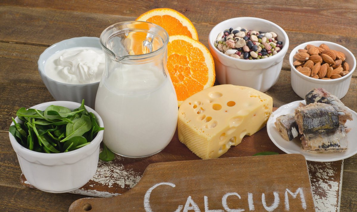 Produktai, kuriuose gausu kalcio