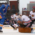 „Blues“ rungtynėse po atviru dangumi nugalėjo NHL Vakarų konferencijos lyderius
