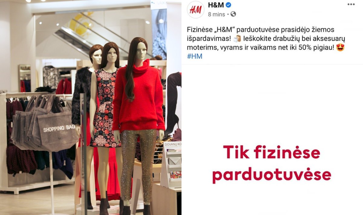 H&M šventinis išpardavimas