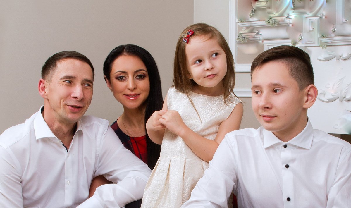 Rūta Morozovienė su šeima