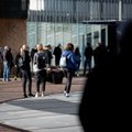 Voters line up outside Vilnius’ polling site before its opening on 4th day of early voting