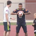 Prieš pasaulio čempionato ketvirtfinalį Neymaras treniravosi su sūnumi