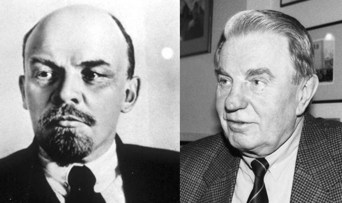 Vladimiras Leninas ir Justinas Marcinkevičius