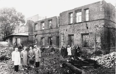 B. Oginskio muzikos mokyklos Rietave griuvėsiai 1985 m.