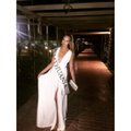 „Mis Planeta“ konkurse K. Toleikytė pasipuošė 30 tūkst. eurų vertės gintarais puošta suknele