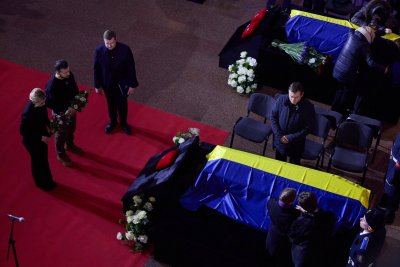 Ukraina rengia per katastrofą žuvusio ministro Denyso Monastyrskio laidotuves