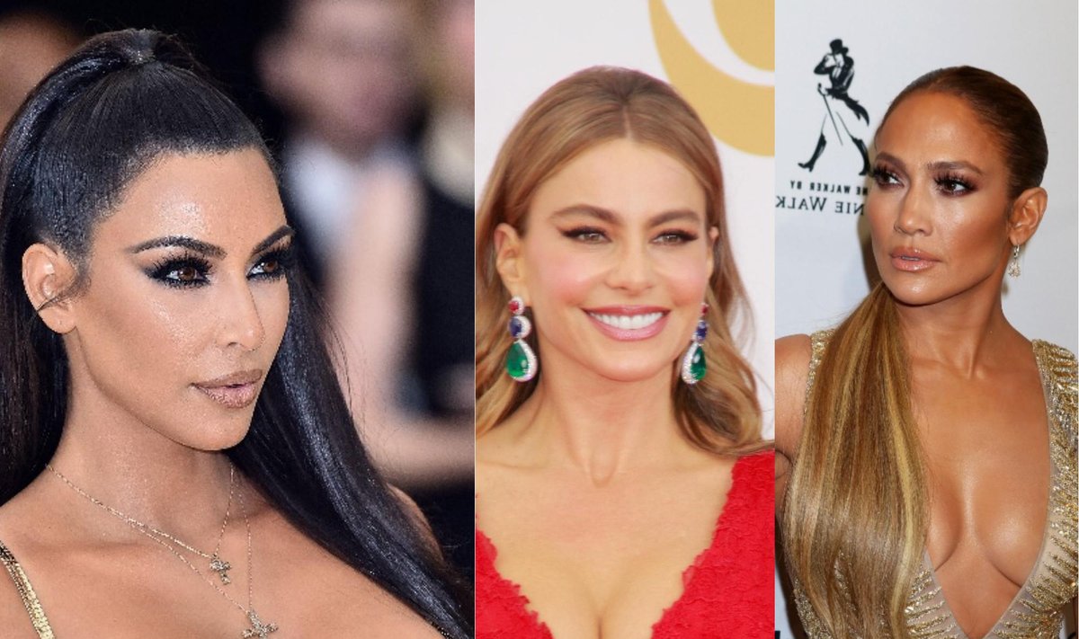 Kim Kardashian, Sofia Vergara, Jennifer Lopez