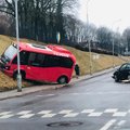 Didelė avarija Vilniuje: susidūrė automobilis ir viešojo transporto autobusas