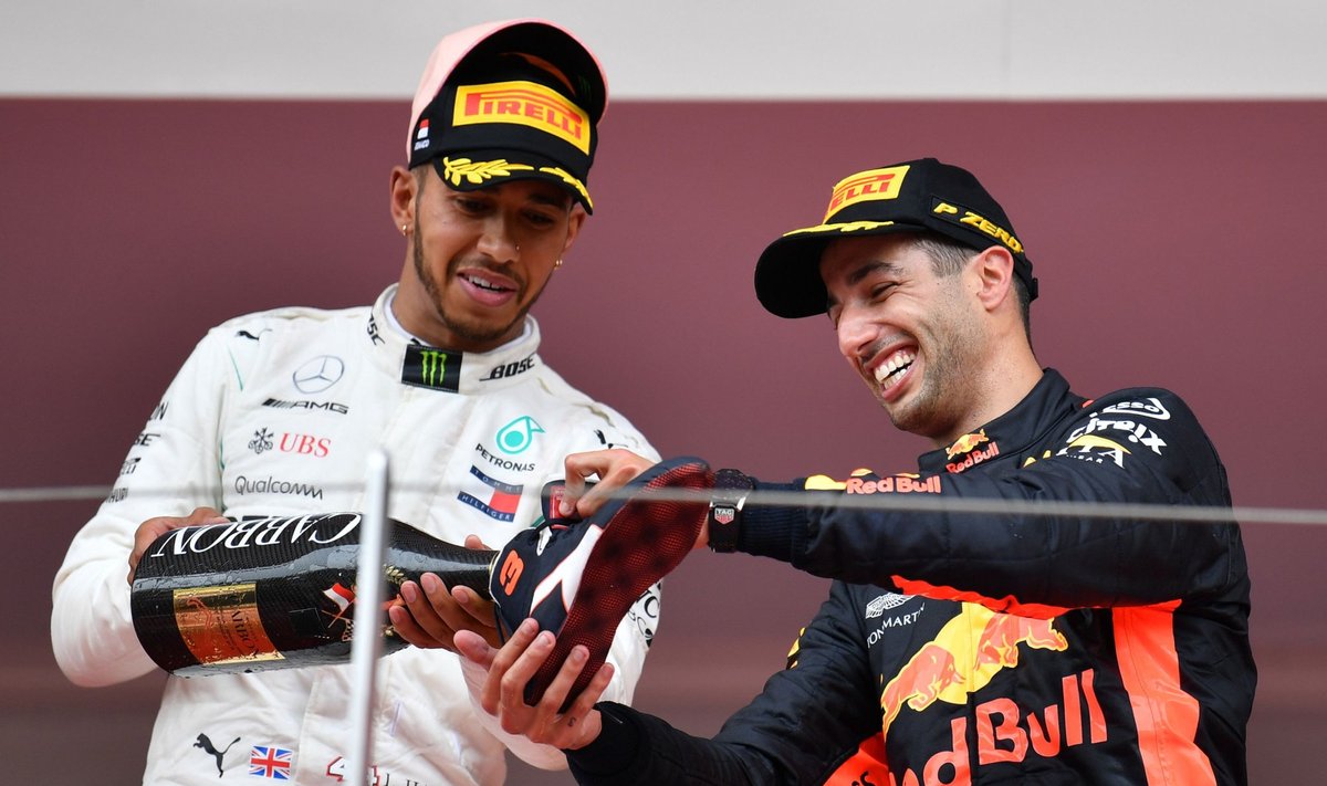 Lewisas Hamiltonas ir Danielis Ricciardo