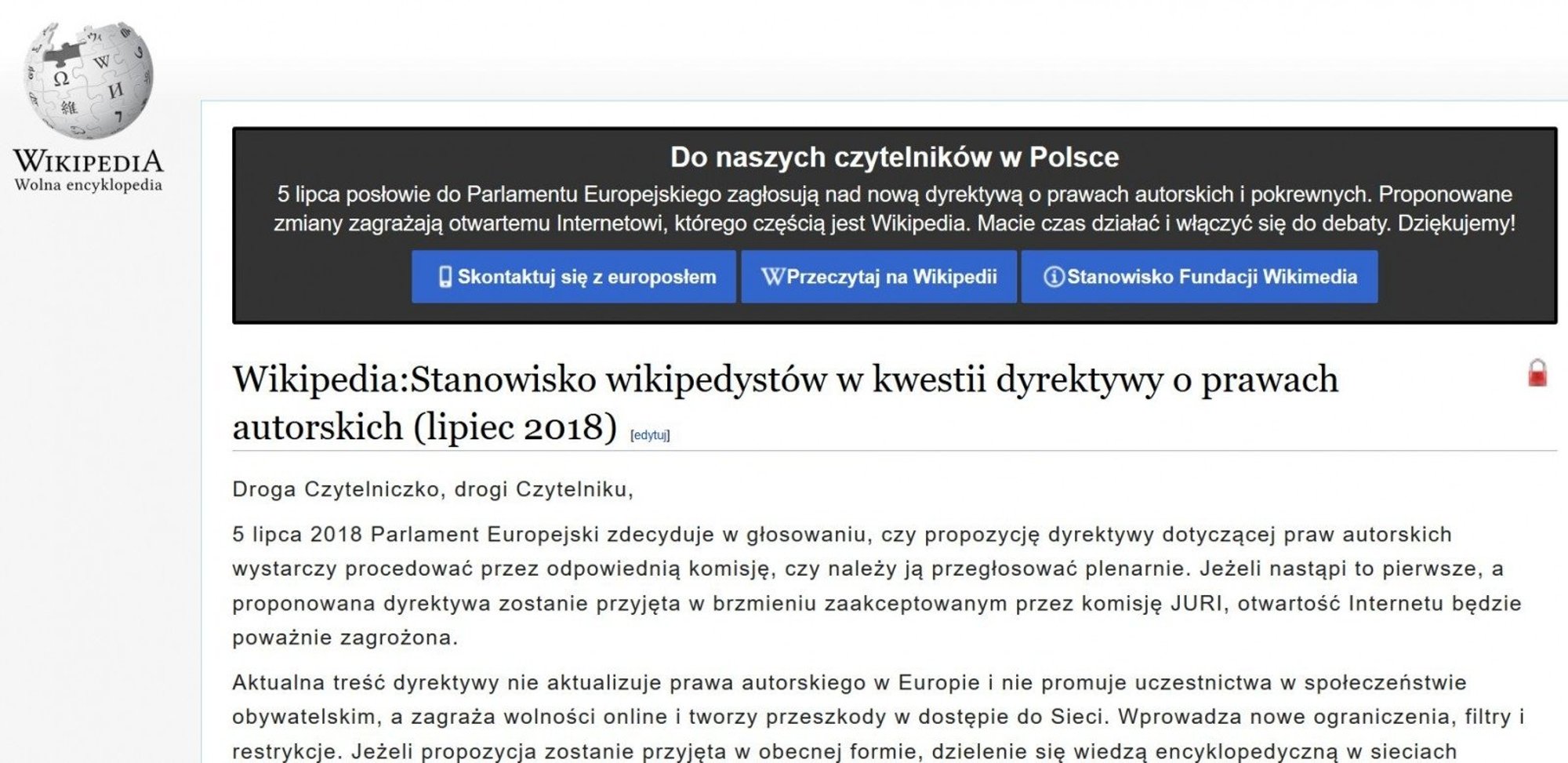 „Wikipedia“ Gali Atsipūsti: EP Nepriėmė Naujos Autorinių Teisių ...