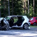 Tragiška avarija Trakų rajone: susidūrė 3 automobiliai, žuvo žmogus