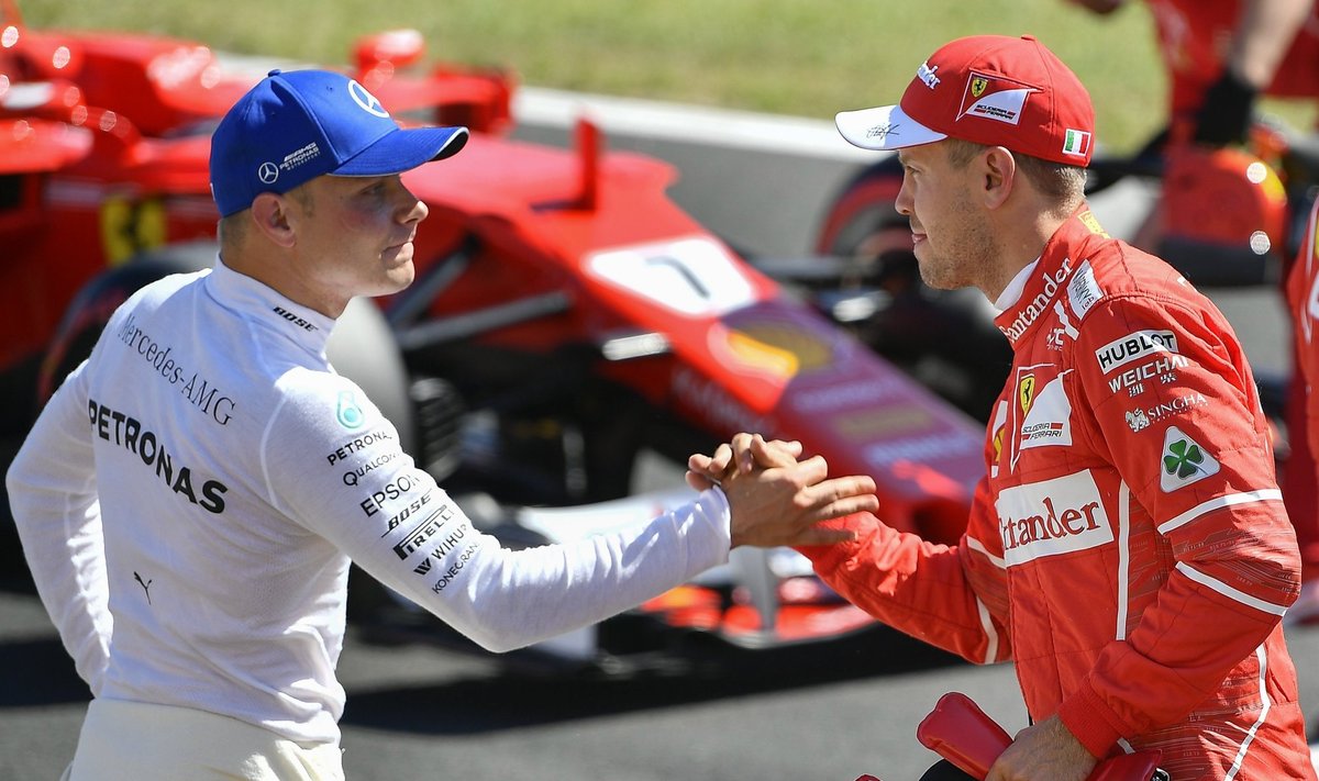 Valtteri Bottas ir Sebastianas Vettelis