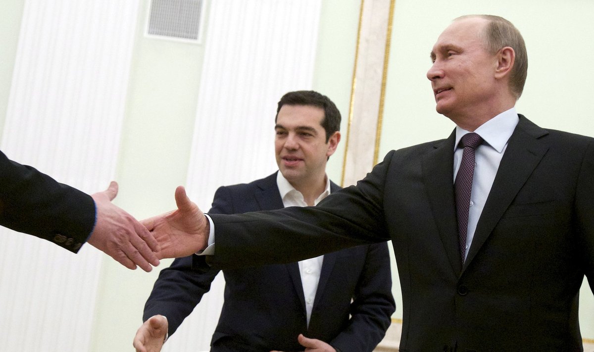 Vladimir Putin and Greek PM Alexis Tsipras
