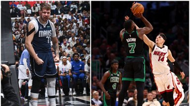 Dončičius paliko šlapią vietą iš „Clippers“, Rytuose į ketvertą žengė „Celtics“