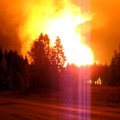 Širvintų rajone sprogus dujotiekiui, kilo didžiulis gaisras (II)