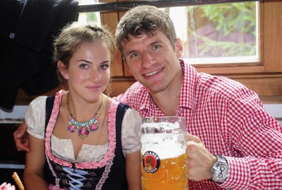 Thomasas Mulleris su žmona Lisa "Oktoberfest" šventėje
