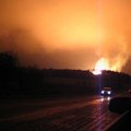 Širvintų rajone sprogus dujotiekiui, kilo didžiulis gaisras (IV)