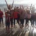 Panemunės mokyklos šokių studijos merginos leido savaitgalį prie jūros