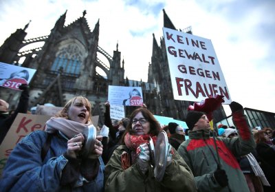 Po seksualinių išpuolių Kelne Vokietijoje vyko protestai