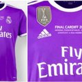 „Real“ futbolininkai Čempionų lygos finale vilkės alyvinės spalvos marškinėlius