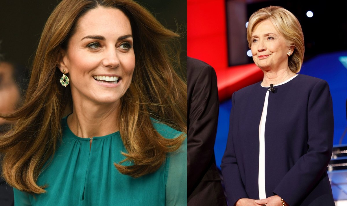 Kate Middleton ir Hillary Clinton