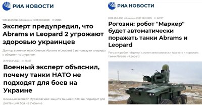 Rusija ruošiasi Vakarų šalių tankų pasirodymui Ukrainoje