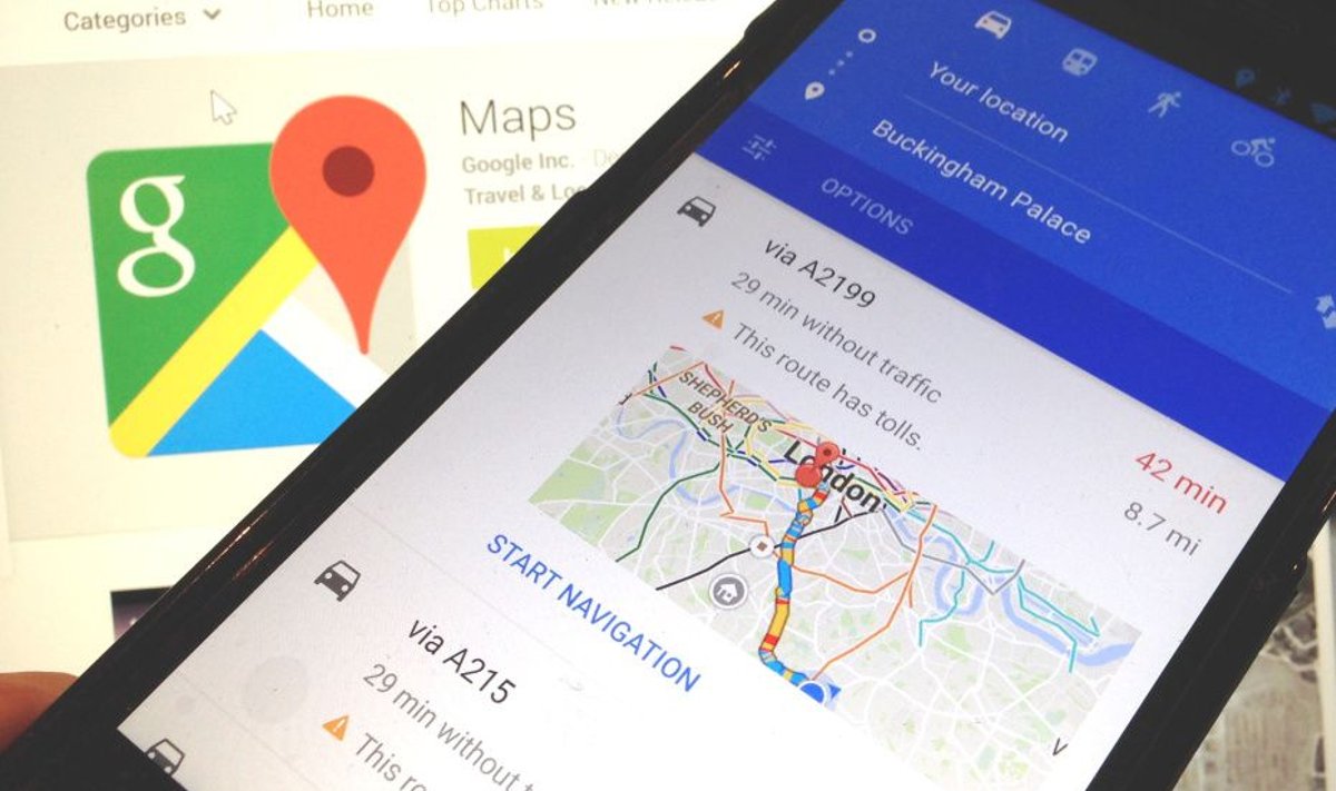 „Google Maps“  žemėlapiais bus galima naudotis ir neturint interneto