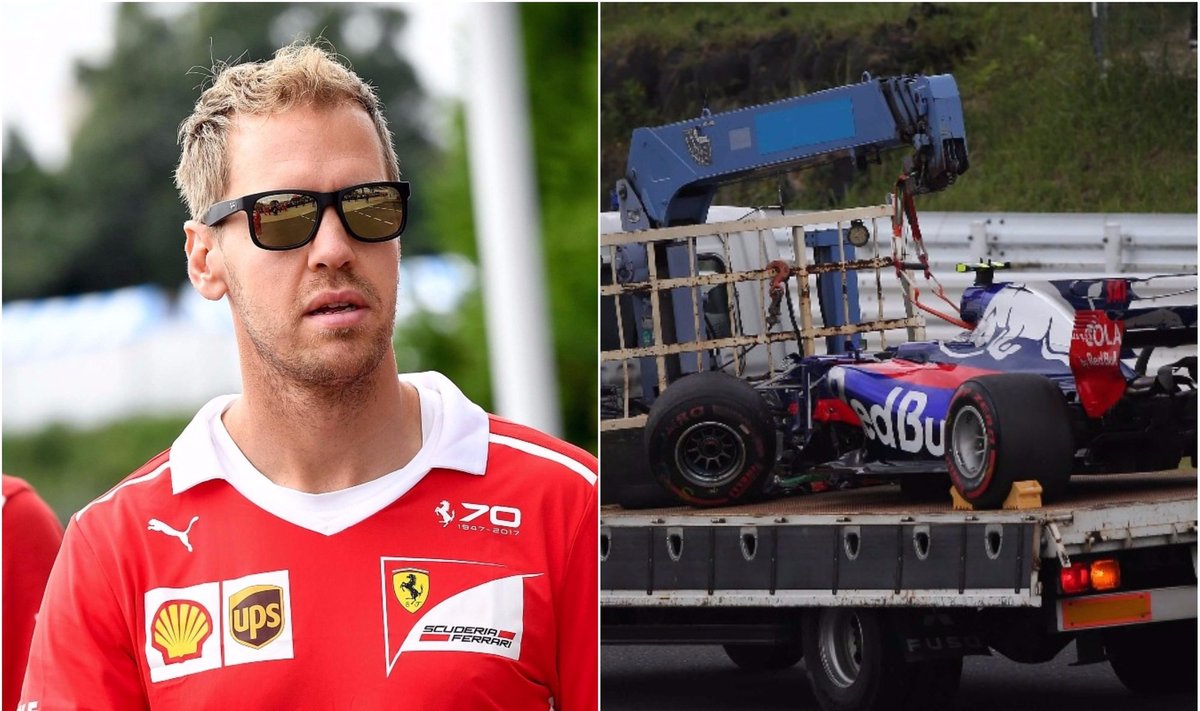 S. Vettelis ir C. Sainzo automobilsi