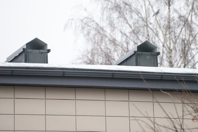 Ant stogo išvestos ventiliacijos angos primena inkilus