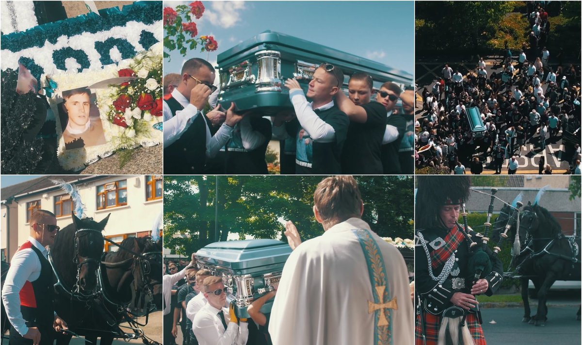 Deano Maguire’o laidotuvės / Foto: stopkadrai iš videoįrašo