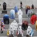 Į Londono gatves išėjo dramblių skulptūros
