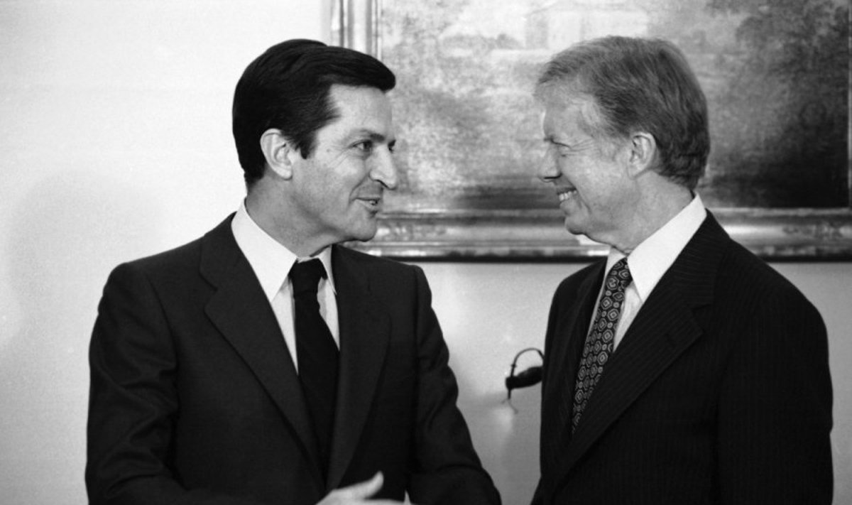 Premjeras Adolfo Suarezas ir JAV prezidentas Jimmy Carteris
