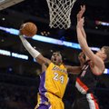 NBA: „Lakers“ artėja prie atkrintamųjų varžybų, „Thunder“ vejasi „Spurs“