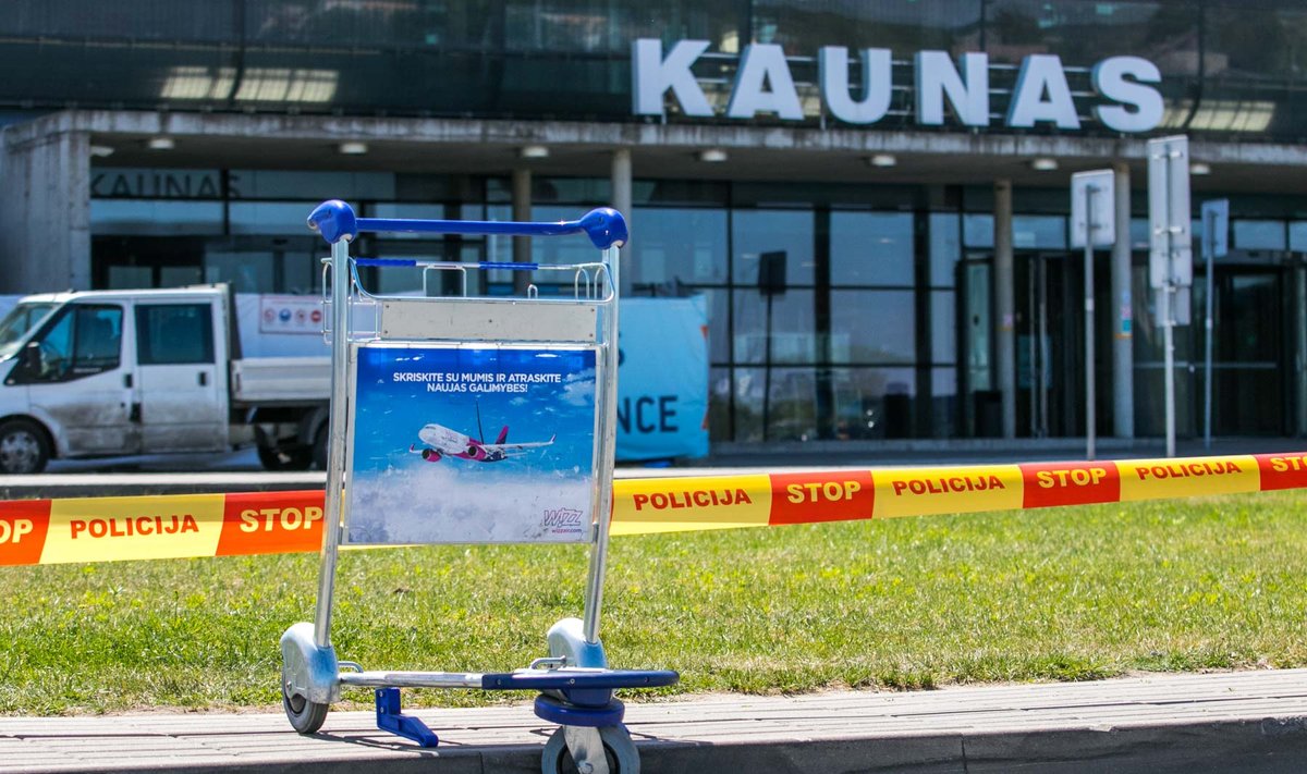 Pranešta, kad užminuotas Kauno oro uostas